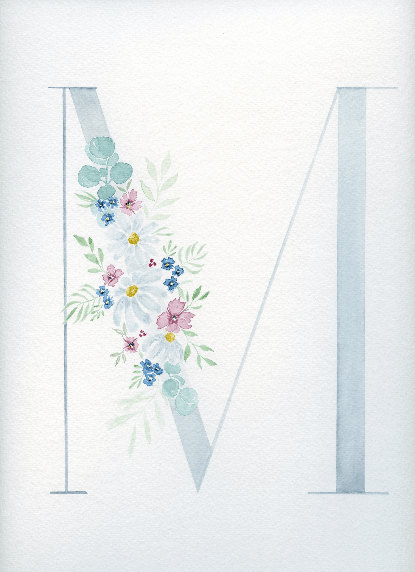 Bespoke Floral Monogram - Original Artwork